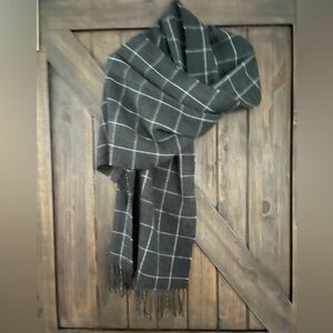 J. Crew Gray Plaid Scarf